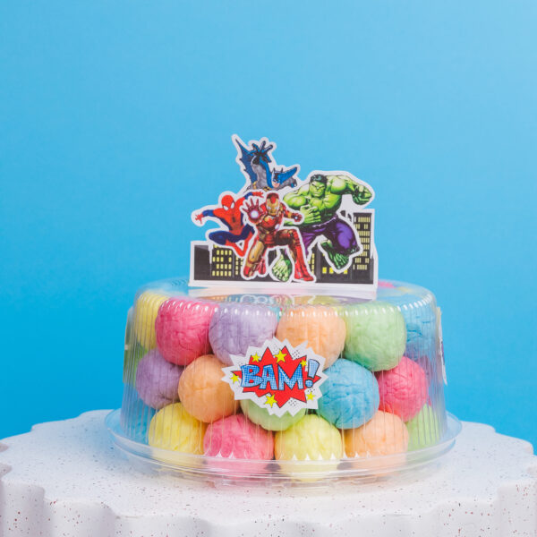 Cukraus vatos burbuliukų tortas “Marvel”