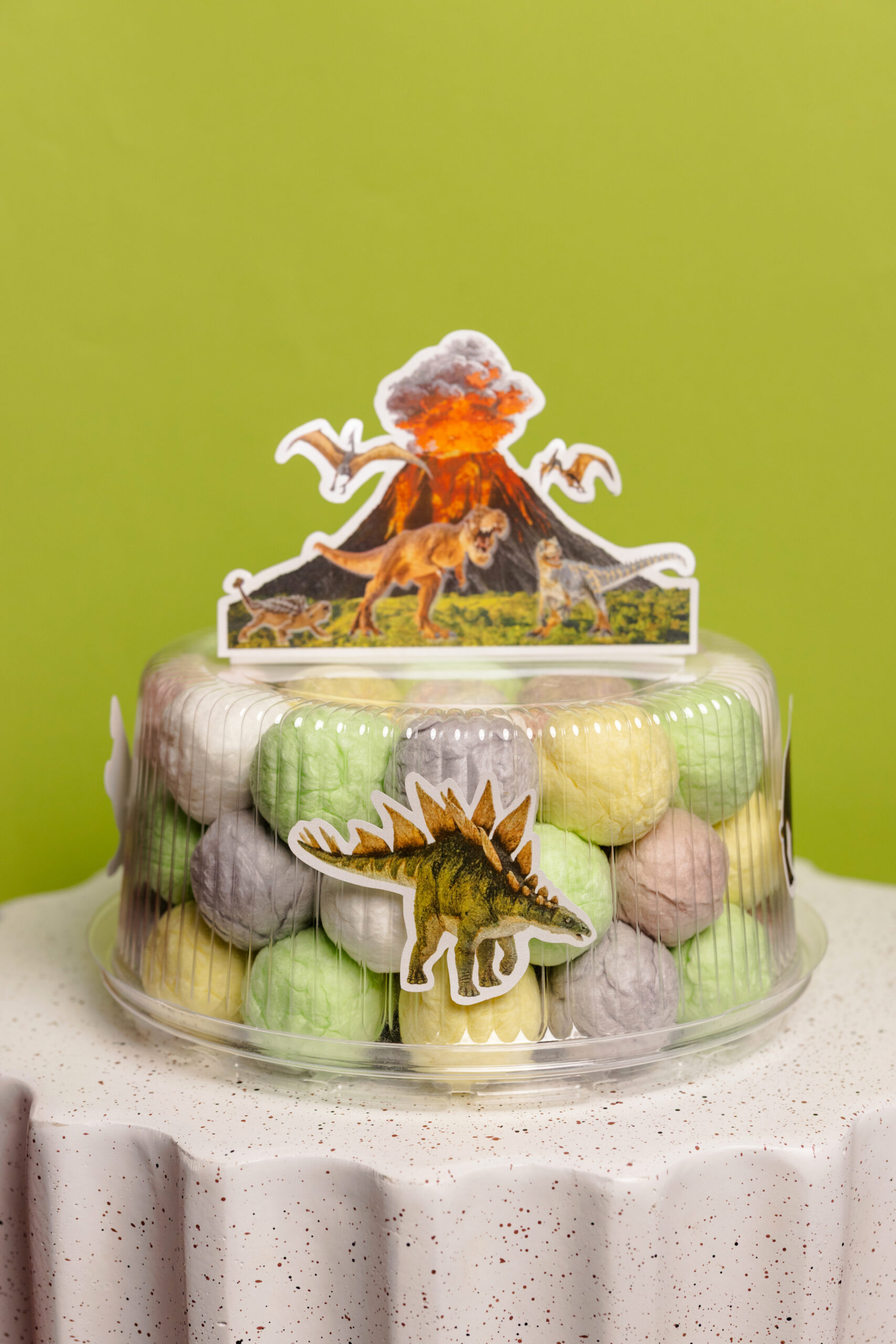 Cukraus vatos burbuliukų tortas “Dinozaurai”