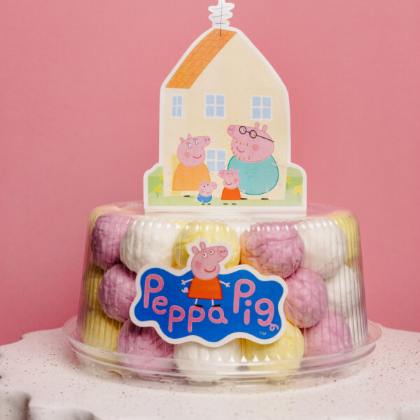 Cukraus vatos burbuliukų tortas “Peppa Pig”