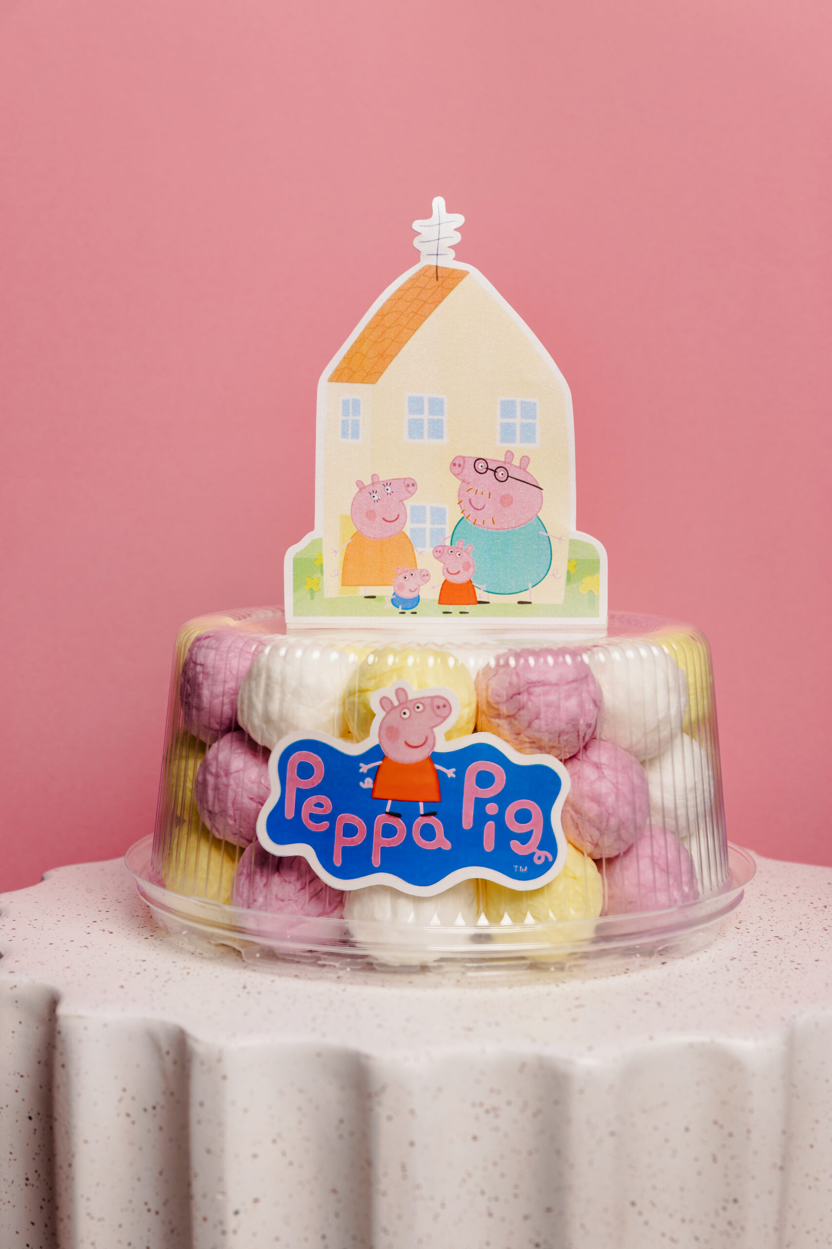 Cukraus vatos burbuliukų tortas “Peppa Pig”