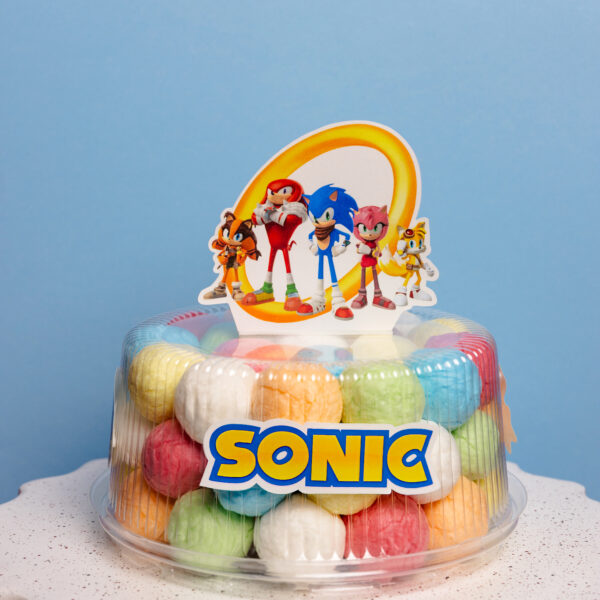 Cukraus vatos burbuliukų tortas “Sonic”