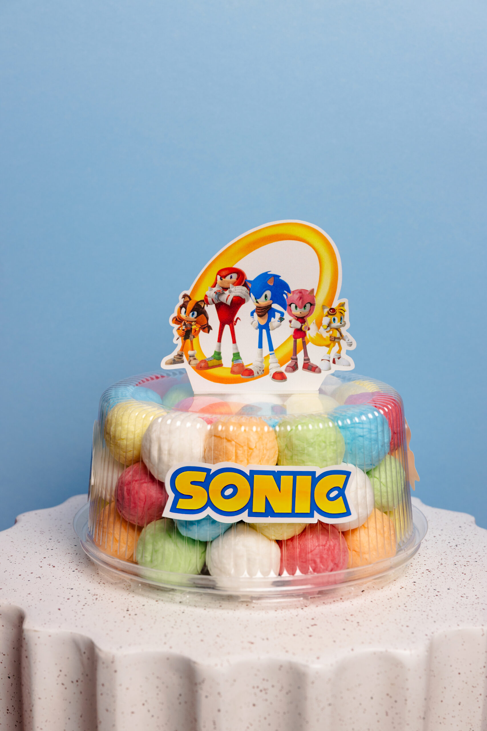 Cukraus vatos burbuliukų tortas “Sonic”