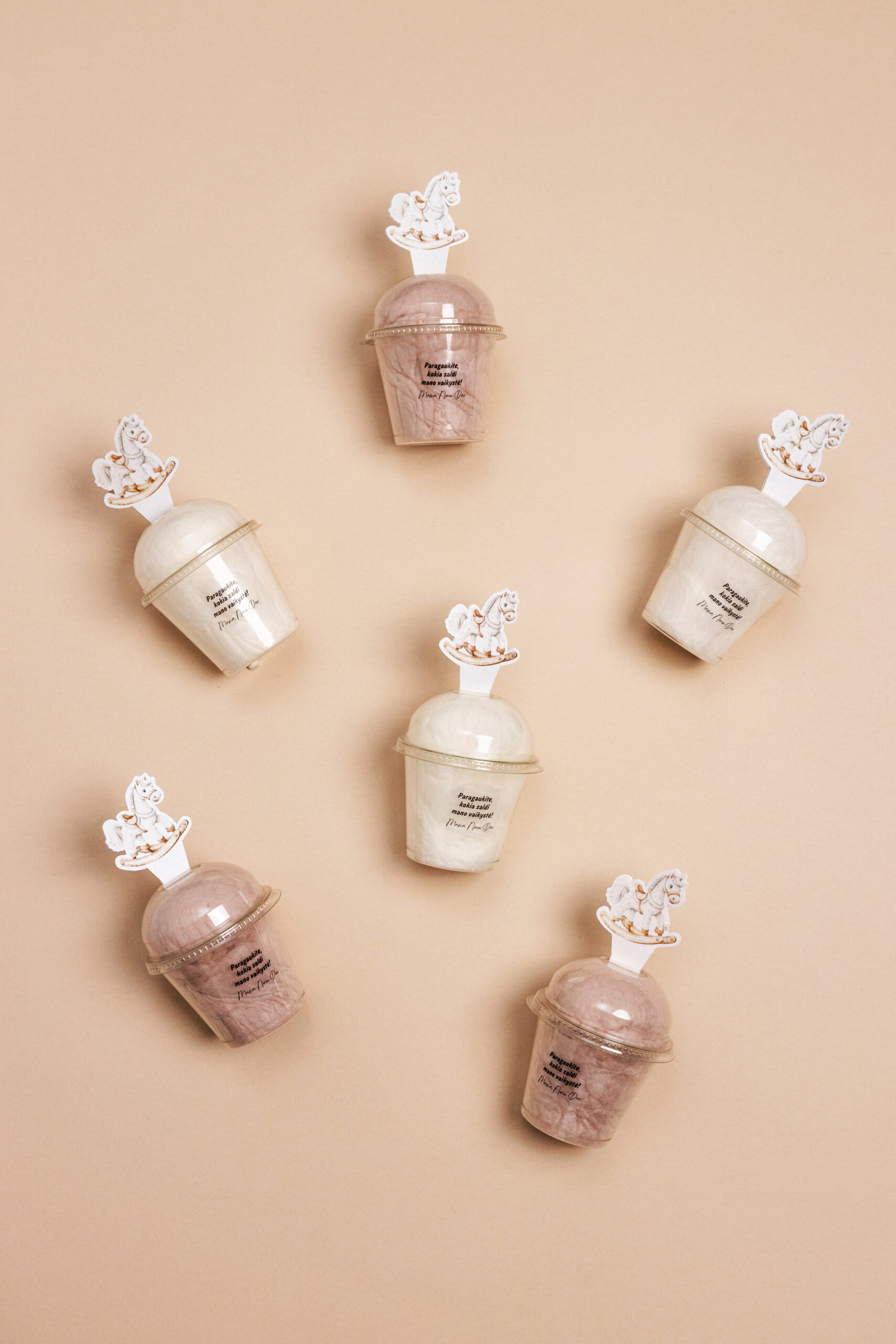 12 vnt. “Arkliukų” temos indelių rinkinys - Image 2