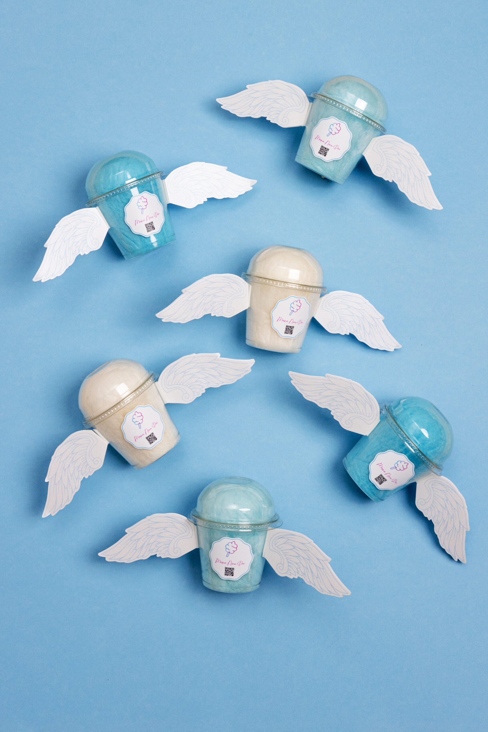 12 vnt. “Mėlynų angelų” temos indelių rinkinys