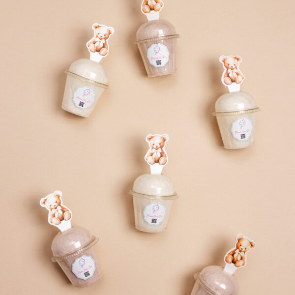 12 vnt. “Meškiukų” temos indelių rinkinys