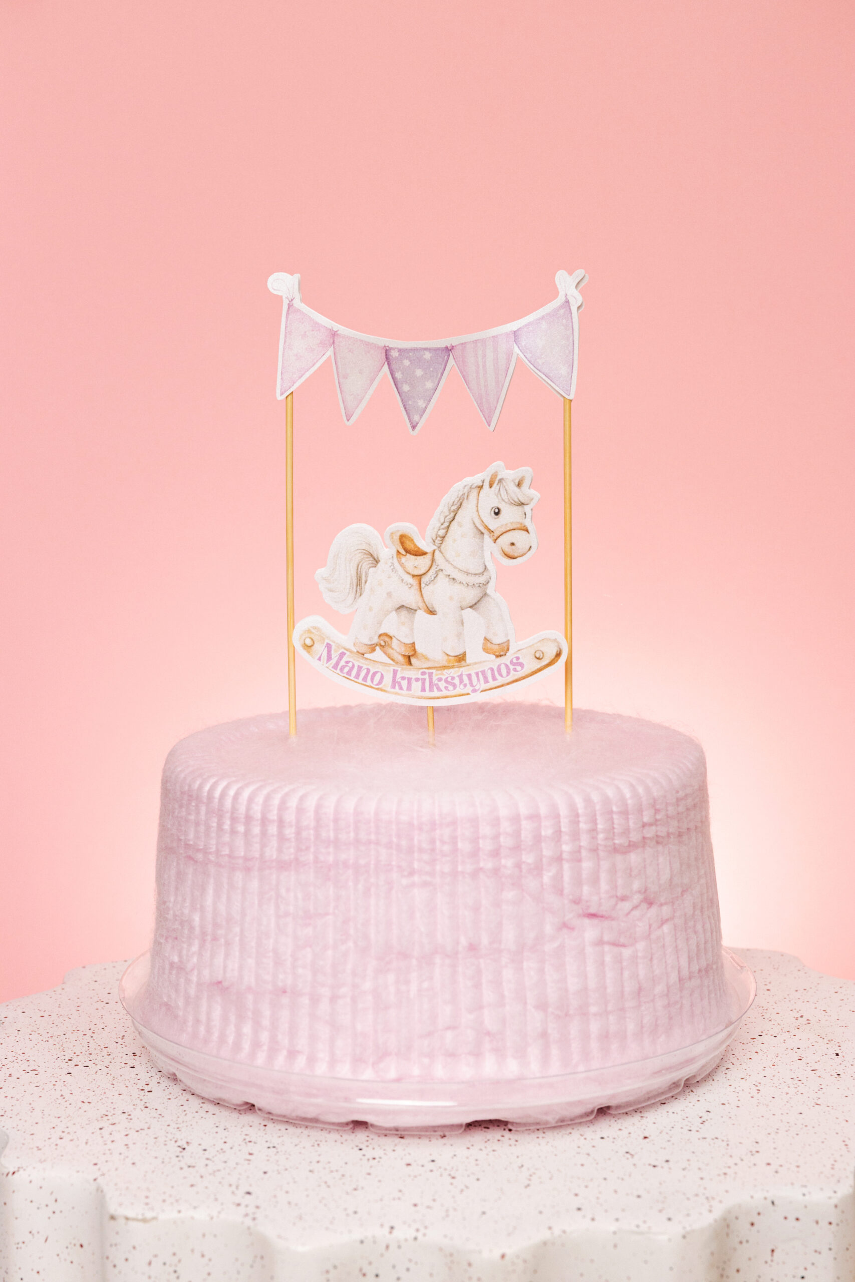 Cukraus vatos tortas „Rožinė staigmena“ - Image 2